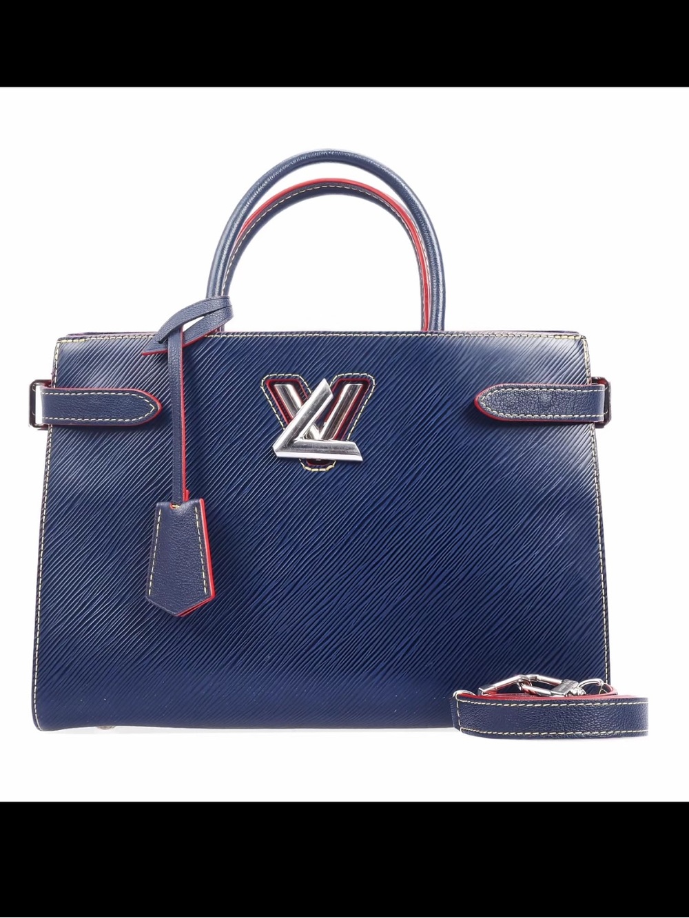 Louis Vuitton Navy Epi Leather Twist Tote